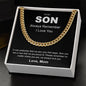To My Son | Always Remember I Love You - Cuban Link Chain