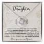 To My Daughter | I Love You Now & Forever - Love Knot Necklace