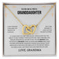 To My Beautiful Granddaughter | You Are Braver & Stronger - Interlocking Hearts necklace